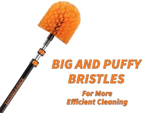 24 Foot High Reach Duster Kit with 5-18 ft Extension Pole // High Ceiling Duster Cleaning Kit with Telescopic Pole // Cobweb Duster // Feather Duster and Ceiling Fan Duster // The Ultimate Dusting Kit - size: 18 feet