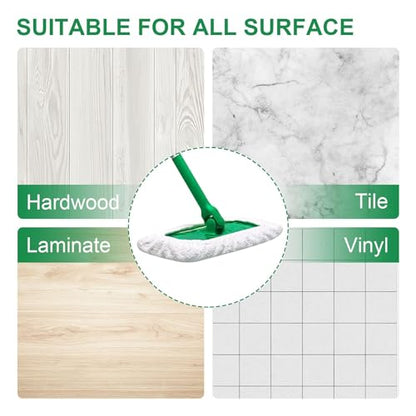 KEEPOW Reusable Wet Pads Compatible with Swiffer Sweeper Mop, Dry Sweeping Cloths, Washable Microfiber Wet Mopping Cloth Refills for Surface/Hardwood Floor Cleaning, 8 Pack (Mop is Not Included) | Dry Sweeping Cloths, Washable Microfiber Wet Mopping Cloth