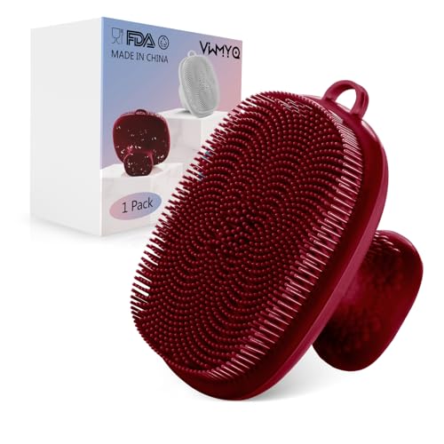 Silicone Face Scrubber for Men Facial Cleansing Brush Silicone Face Wash Brush Manual Waterproof Cleansing Skin Care Face Brushes for Cleansing and Exfoliating (red) - color: Red