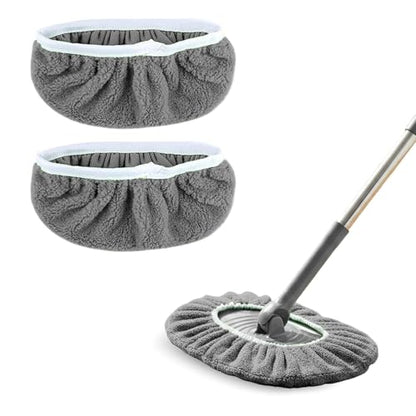 2 Pack Reusable Microfiber Mop Pads - Dry Sweeping Cloths & Wet Mopping Cloths - Washable Wet Pads Refill for Mopping Floors (Mop is not Included), Gray - color: Gray 2-pack