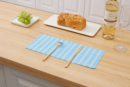 Reusable Cleaning Cloths Handi Wipes Reusable Cloths Disposabel Dish Towels Dry Handy Wipes Big Durable Absoebent and Dry Quickly 100 Count, Blue - color: Blue,100 Pcs
