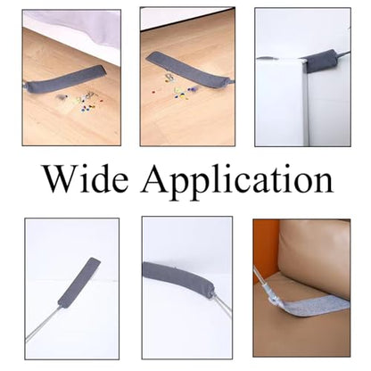 1 Pcs Retractable Gap Dust Cleaner Cleaning Tool with Removable Microfiber Cloths for Cleaning Under Refrigerator, Sofa, Couch, Bed, Furniture (Navy Blue) - color: Navy Blue