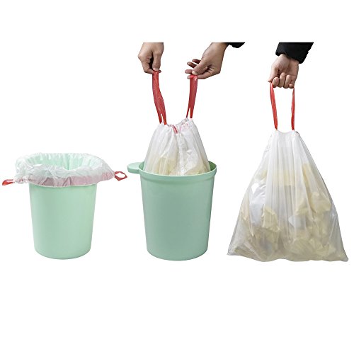 1.2 Gallon Drawstring Trash Bags, 2 Rolls/120 Counts - style: 1.2 gallon with drawstring
