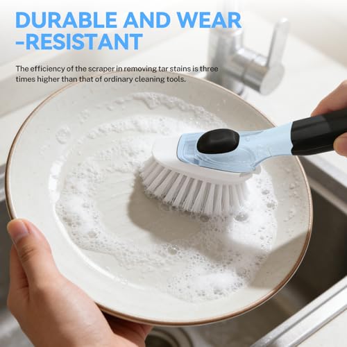 Dish Brush Refills 4 Pack, White Replacement BrushHeads Compatible with OXO Dish Brush & OXO DishScrubber - color: White