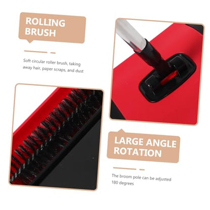 1set Manual Carpet Floor Sweeper with Handle Non-Electric Rubbish Removal Tool for Pet Hair and Debris for Cleaning