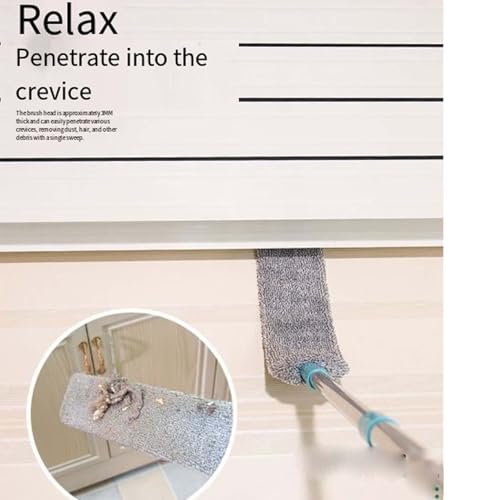 2026 Upgraded Retractable Gap Dust Cleaning Artifact with 3 Microfiber Dusting Cloths,Extendable Duster Cleaning Tool,Reusable Washable Dusting Wand for Home,Ceiling,Blinds,Furniture (60in)