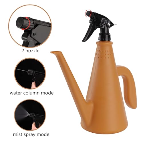 Adjustable Pressure Bottle with Nozzle Heavy Duty Construction & Compact Size for Garden Garden Sprayed Bottle - color: Brown