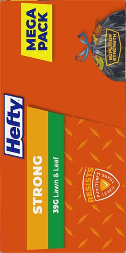 Hefty Strong Lawn & Leaf Trash Bags,39 Gallon,38 Count (Pack of 3) - style: 38 Count (Pack of 3)