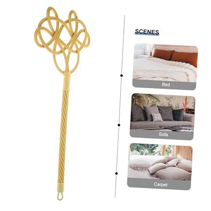 Healifty Quilt Beat Tool with Long Handle Soft PP Material Manual Duster for Carpets and Down Jackets Lightweight Portable Rug Paddle for Household Dust Removal and Cleaning