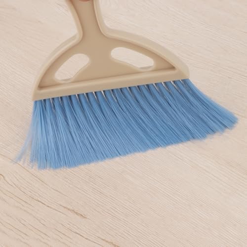 Mini Dustpan and Brush Set Portable Small Broom with Dust Pan Handheld Hangable Whisk Broom and Dust pan for Home, Kitchen, Table, Office, Car 3Pcs (Blue-Green-Pink) - color: Blue-green-pink