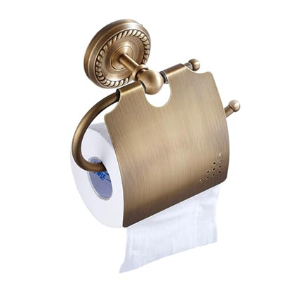 Antique Bronze Toilet Paper Holder for Bathroom Toilet Paper Roll Holder withlid Wall Mounted - color: Toilet Paper Holder Withlid