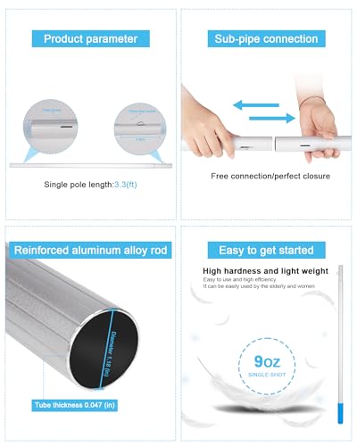 Solar Panel Cleaning Kit, 40ft Water Fed Poles, Long Hose, Brush & Squeegee, 2 Dusting Brush for Solar Panel High Window Roof Cleaning - size: 40ft
