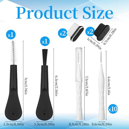 16 Pack Phone Charger Port Cleaner Kit, Anti-Clogging Mini Brushes Cleaner, Reusable Speaker Cleaning Tool, Multifunctional Mini Cleaning Dust Remover Tools for Phone Headphones Tablet Computer Camera