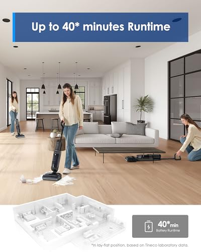 Tineco Floor ONE i6 Stretch Wet Dry Vacuum Cleaner, Vacuum & Mop All in One, 20kpa Powerful Suction, Up to 40 Minutes Runtime, 180° Lay-Flat, Anti-Tangle Design, Full-Path Self-Cleaning&185℉ Flashdry - style: Floor One i6 Stretch