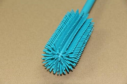 Silicone Bottle Brush, Water Bottle Cleaner Brush with Long Handle, Perfect for Cleaning Narrow Neck Containers, Vacuum Sports Bottle, Tumblers, Flask, Glassware (2 Pack, Turquoise)