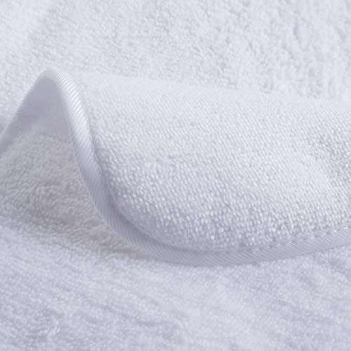 POLYTE Premium Lint Free Microfiber Washcloth Face Towel, 13 x 13 in, Set of 6 (White) - color: White