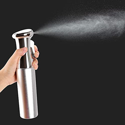 Fine Mist Spray Bottle, Fine Mist Continuous Spray Bottle,Empty Water Spray Bottles for Hair hairstyling,Plants,Cleaning Solutions Dispensing (Silver)