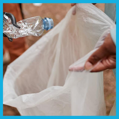 Highbar Select 16 Gallon Trash Bags - 8 micron, 1000 Per Case, 24" x 33", 20 Rolls of 50, High Density Clear Trash Can Liners, Ideal for Commercial, Industrial, Office, and Bathroom Use - style: 12-16 Gal, 8 Micron Equiv, 1,000 Count, Clear