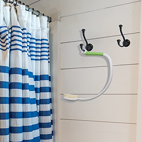 Fanwer 27.5" Long Handled Back Bath Brush for Shower, Back Scrubber for Shower with U-Shaped Curved Handle, Loofah Shower Brush Back Washer for Elderly, Men and Women, Adaptive Equipment for Shower - size: 1pc 27.5"