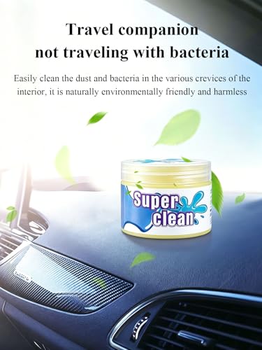 Super Clean Cleaning Gel, Universal Dust Removal Slime for Car Vents, Keyboard, and Hard-to-Reach Places, Reusable Cleaning Putty - color: Yellow