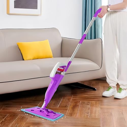 6 Pack Mop Pads Compatible with Rejuvenate Click N Clean Spray Mop Reusable Microfiber Pads Replacement for Rejuvenate Microfiber Mop Washable Mop Refill for Floor Cleaning Without Handle