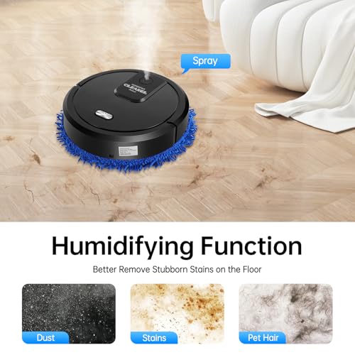 Smart Quiet Mopping Machine Wet & Dry USB Rechargeable | Efficient USB Rechargeable Mop Machine Large Areas with Spray Humidifying Suitable for Home & Office Floors