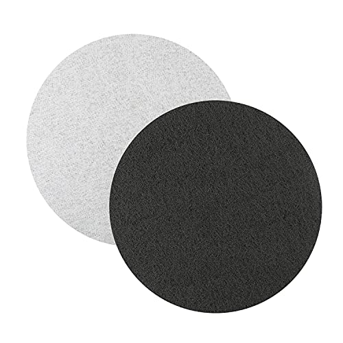 Auniwaig 2Pcs 7 Inch 1000-Grit Drill Power Brush Tile Scrubber Scouring Pads Disc Hook and Loop Cleaning for Bathroom & Kitchen Cleaning Gray - size: 1000# 2pcs