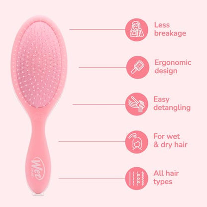 Wet Brush Original Detangler, Pink Drink (Summer Quencher), Ultra-Soft IntelliFlex Bristles Glide Through Tangles, Detangling Hair Brush (Wet & Dry), Women & Men, Limited Edition - color: Summer Pink Drink