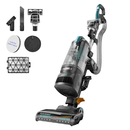 Eureka FlexReach Plus Bagless Upright Vacuum Cleaner for Home,Pet Vacuum for Carpet and Hard Floor, Lift-Up Vacuum with Flooring Type Sensor, HEPA Filter,Anti-Tangle, NEU652, Green - size: NEU652