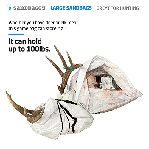 Sandbaggy Large Sandbags - Size: 25" x 40" - Thick Heavy Duty Contractor Bags, Heavy Duty Garbage Bags, Dumpster Bag, Construction Trash Bags, 6 mil (100 Bags) - size: 1 Count (Pack of 100)