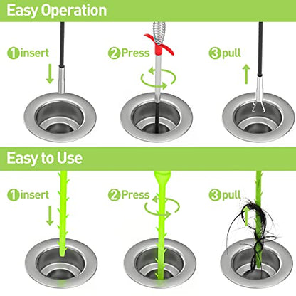 DR.PEN Flexible Grabber Claw Pick Up Reacher Tool (Drain Clog Remove Tool), With 4 Claws Bendable Hose Pickup Reaching Assist Tool for Litter Pick, Home and Kitchen Sink, Drains, Toilet (35.4 inch) - style: 35.4inch