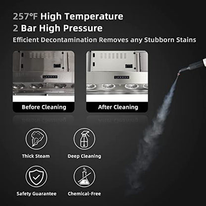 Goplus Multipurpose Handheld Steam Cleaner, Grey & White - color: Grey & White