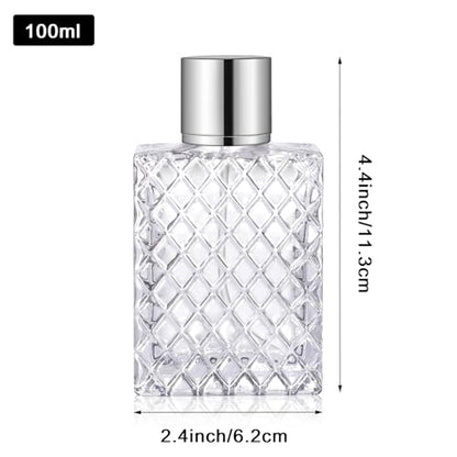 Vintage Glass Spray Bottle - Refillable Perfume Atomizer, Empty Perfume Bottles with 3 Dispensers (100ml/3.4 Oz) - style: vintage 100ml