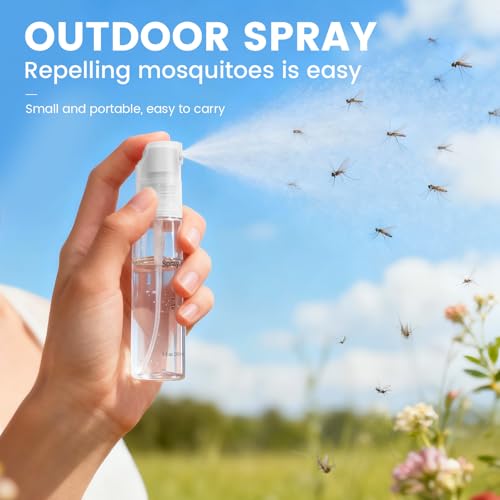 4 Pack Refillable Spray Bottle, Reversible Small Empty Spray Bottle with Fine Mist, Leak Proof - for Cleaning Solutions, Mosquito prevention, Face & Hair Mist - 4pk 1 OZ / 30 ML - color: Grey, size: 1 Ounces