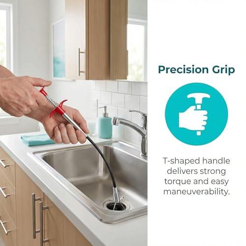 79 Inch Drain Snake Hair Drain Clog Remover Tool,Flexible Grabber Claw Pick Up Reacher Tool for Litter Pick, Toilet, Sewer, Shower, Kitchen Sink