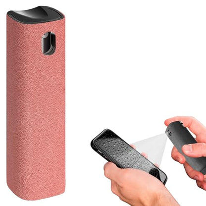 IO CLEAN Mini Screen Cleaner Finger Proof Spray for Smartphones, iPads, MacBooks, Laptops, Car Screens, Touchscreens 3 in1 Mist Cleaner, Microfiber Cloth and Protective Cover (Rose) - color: Rose