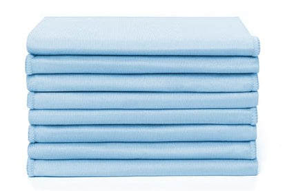 Zflow Microfiber Glass Cleaning Cloths - 8 Pack (16 x 16) - Streak Free - Lint Free - Quickly Clean Windows, Windshields, Mirrors, and Stainless Steel