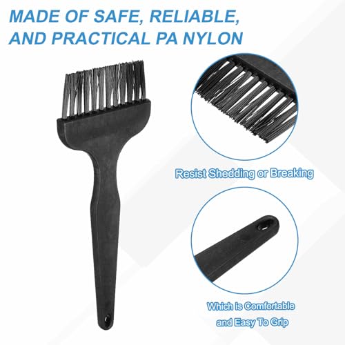 HARFINGTON 2pcs Antistatic Brush 25x55mm Portable PP Handle Nylon Anti Static Cleaning ESD Brushes for Electronics Computer Keyboard, Black