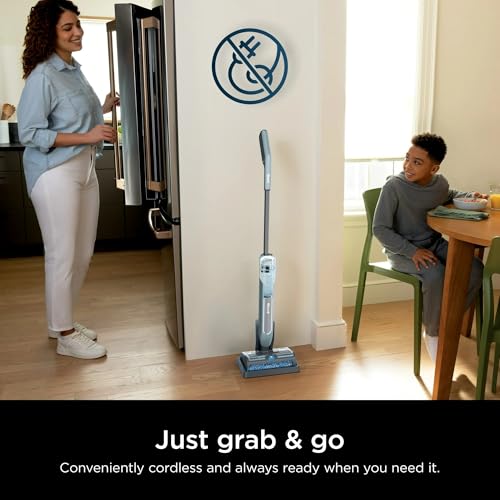 Shark HydroDuo with Dirt-Reveal Technology, Cordless, Everyday Hard Floor Cleaning System, Wet & Dry Debris Pickup, Mops & Scrubs All at Once, Hardwood, Tile, Laminate & Stone, WW200 (Renewed)