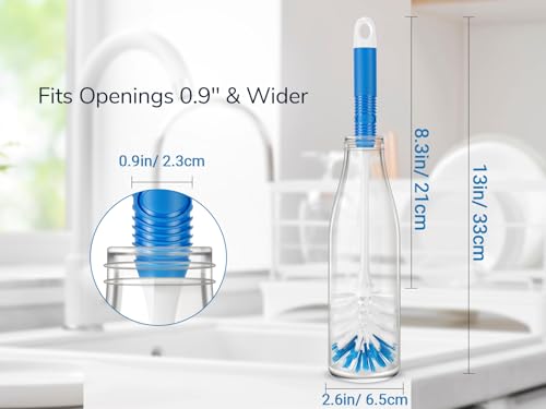 Bottle Brush Cleaner, Long Water Bottle Brush for Tumblers, Cups, Glassware & Baby Bottles, 3 Pack - color: 3 Pack