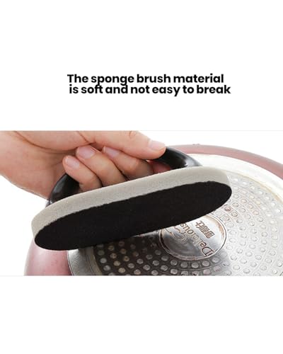 Handled Scrubber Set for Kitchen – Non-Scratch Cleaning Pads for Bathtub, Sink, Shower Tile, and Pool Steps, Reusable Sponges for Easy Scrubbing and Soap Scum Removal