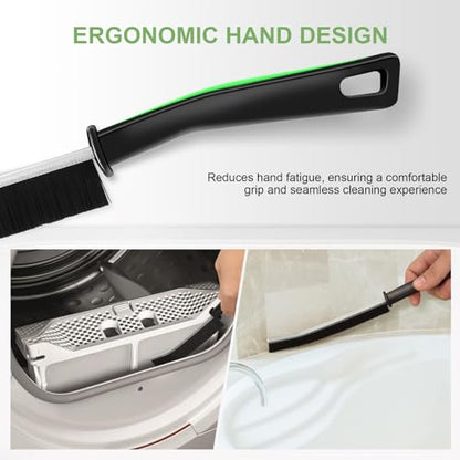 3 Pcs Crevice Cleaning Brush, 2023 Updated Premium Hard Bristle Cleaning Brush, Multifunctional Gap Cleaning Brush for House Use Dead Corners Window Groove Bathroom Kitchen Gap Utensils