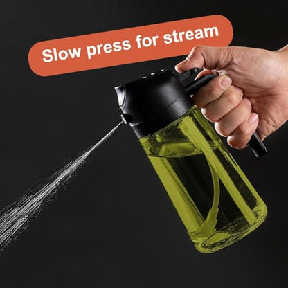 CXINYI - 16oz/470ml Olive Oil Dispenser for Kitchen with Stickers - 2 in 1 Olive Oil Sprayer for Cooking, Air Fryer, and Salad, Black (Light-Proof Kitchen Gadget) - color: Black-02