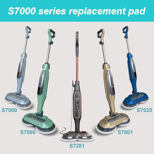 AIR U+ 16 Pack Replacement Steam Mop Pads for Shark S8201 S7001 S8001 S7201 S7000AMZ S7000 S7005 S7020 S7001C Steam Mop, Steam & Scrub All-in-One Scrubbing and Sanitizing, Dirt Grip Scrub Washable Pad - color: White 16 Pack