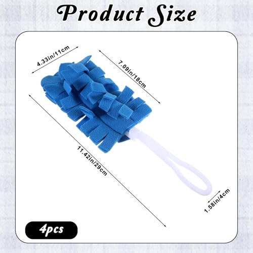 3PCS Reusable Duster Refills Washable Reusable 360° Electrostatic Microfiber Pads Fleece Duster Refill with 1Handle Fleece Duster-Refills Cleaning Pads for Home Furniture Fans Blinds Car Pet