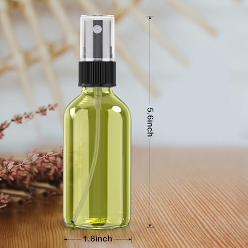 Wedama 4 oz Mini Glass Spray Bottles, Empty Small Spray Bottles with Funnel Dropper, Fine Mist for Hair, Travel, Plants, Cleaning Solutions and Skin Care (4 Pack Olive Green) - color: Olive Green, size: 4 Ounce (Pack of 4)