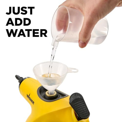 Wagner 2460111 505e Handheld Steam Cleaner, Multi-purpose Steamer, 11 Attachments, Chemical-Free Cleaning, Pet and Kid Safe