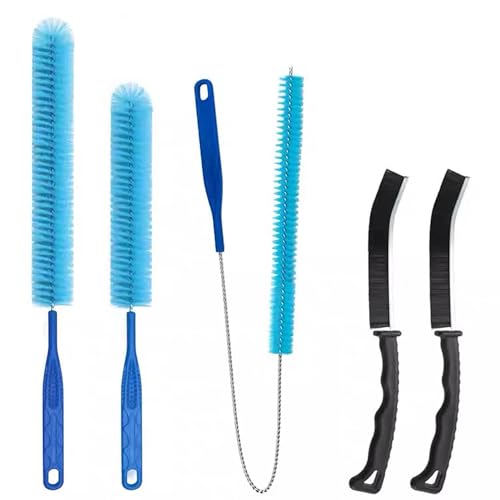 5Pcs Dryer Vent Cleaner Kit Dryer lint Brush Dryer Cleaning Brush Vent Cleaner, Drain Snake, pet Hair Remover Tool for Laundry Drains (30inch)