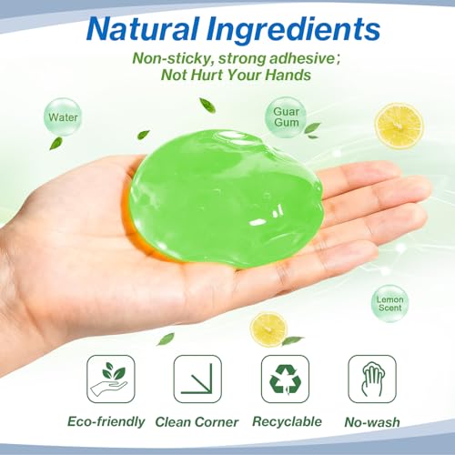 Car Cleaning Gels, Super Clean Clean Putty Dust Cleaner Kit, Auto Detailing Tools Cleaning Putty Car Interior Cleaner, Keyboard Cleaner, Cleaning Slime Car Cleaning Supplies Gift for Men Women