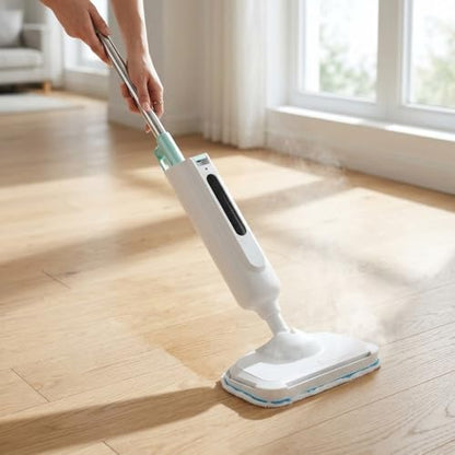 Steam Mop for Hardwood Floors, Tile, Grout, Laminate, and Vinyl - Multi-Functional Steam Cleaner with Reusable Washable Pads and Handheld Attachments